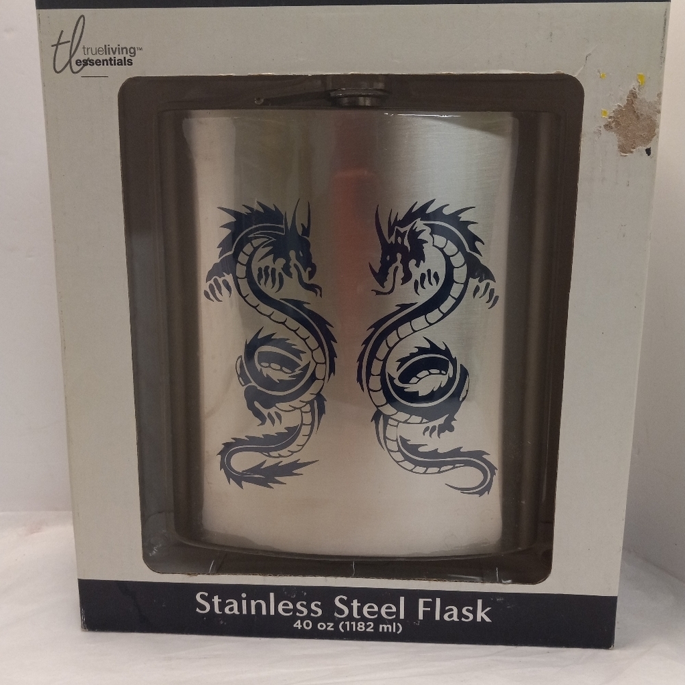 TRUELIVING Essential 40 Oz Stainless Steel  Flask